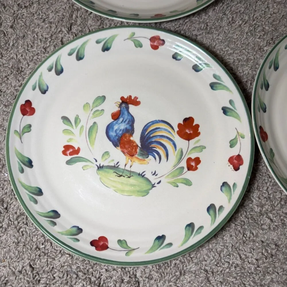 International Tableworks Provence Rooster Dinner Plates 11